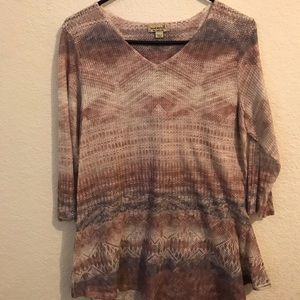 One world large 3/4 sleeve